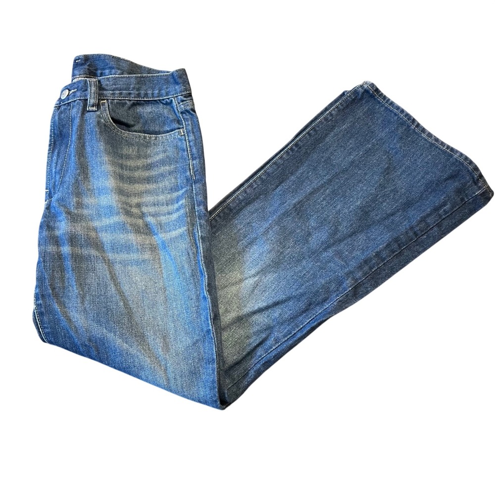 Diesel Women's Flare Jeans Blue Wash Size 28 Made in Italy Y2K